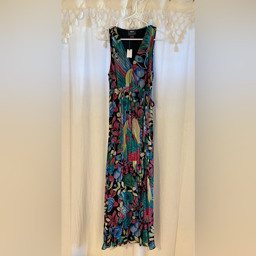 Anthropologie Maxi Dress in Black Motif.